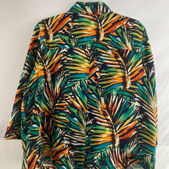 cj banks Multicolor Flora Print 3/4 Sleeve Blazer Jacket EUC Women's Size 1X - Picture 7 of 12